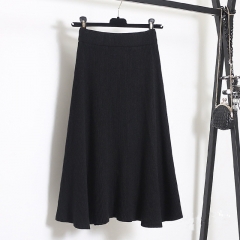 Knitting long skirt bounces pure long skirt lasdies long dress for winter knitting dress
